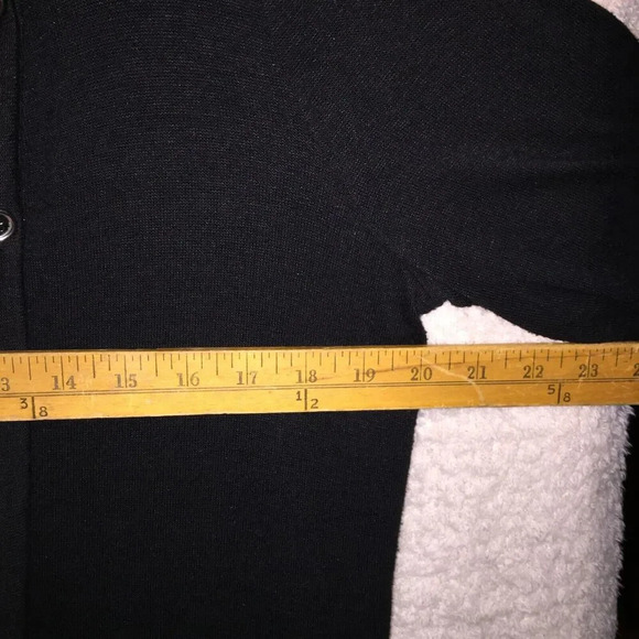 AnyBody Black Sheer Small Crossover Top - Picture 12 of 13